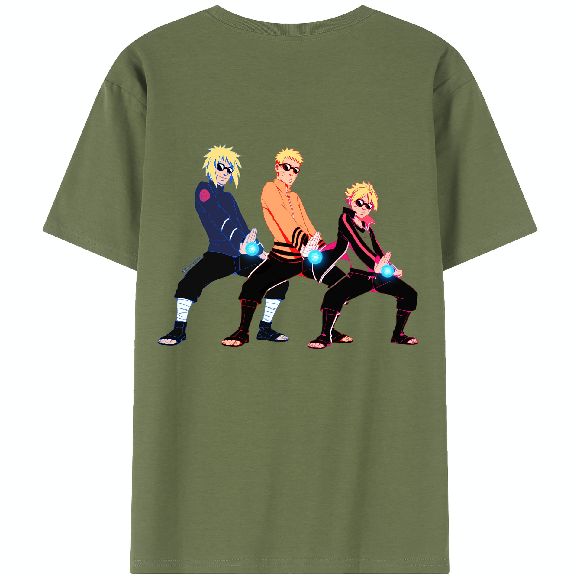 （画像用） NARUTO -ナルト- うずまき ナルト Uzumaki Naruto 綿100％半袖Tシャツ（背面プリント）